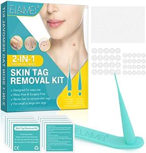 2 in 1 Skin Tag Remover, Effective and Painless Skin Mole Tag Remover Set-Safe and Easy Remove Small to Large (2mm-8mm) Sized Skin Tags-Tags Fall Off Remover Kit at Home