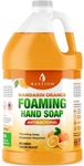 Bastion Foaming Antibacterial Hand Soap: Mandarin Orange Scented Instant Foam Hand Wash Refill 1 Gallon (128 oz) Bulk Jug. Made In The USA