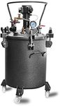 NEWTRY Commercial Pressure Paint Tank Pot Bucket Barrel with Automatic Air Agitator Stirrer Spray Paint Pressure Pot Tank for Paint Solution Storage Transport (Automatic 10L)