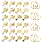 Jstyle 18 Pairs Stainless Steel Tiny Stud Earrings For Womens Hoops Earrings Set Tragus Cartilage Piercing Jewlry