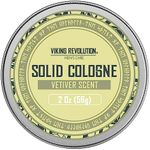 Viking Revolution Vetiver Mens Solid Cologne Men 2 Oz - Men Solid Perfume with Vetiver Cologne for Men - Balm Cologne for Mens Cologne Balm Travel Cologne Wax (1 pack, Vetiver)