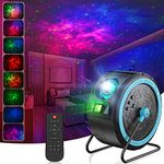 Star Projector, LIAOINTEC LED Galaxy Projector Light Built-in Bluetooth Music Player Night Light Projector, Can be Hung and rotated 360°,With remote control,for Kids Adults Room Home Decoration(Black)