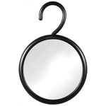 MIRRORVANA Fogless Shower Mirror for Shaving with Hook for Hanging, Anti Fog Shatterproof Surface and 360° Swivel - 17" (Black)