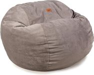 CordaRoy's Chenille Bean Bag - Convertible Bean Bag Chair & Bed - Machine-Washable Chenille Fabric Cover - for Basement, Living Room, Game Room, Dorm & More - King Size - Charcoal