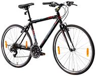 TAQISONG Unisex Firefox Bicycle 700C (Spirit V 21S) Black 18 inch, Rigid, Hybrid Bike