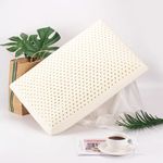 Talatex Dunlop 100% Natural Premium Latex Pillow, Low Profile Latex Pillow Helps Relieve Pressure, Neck and Shoulder Pain, No Memory Foam Chemicals, Perfect Package Best Gift