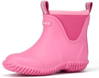 HISEA Kids Rain Boots Waterproof Neoprene Rubber Boot