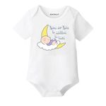 KNITROOT Nana Nani Family Special Onesies, Unisex Baby Kids Cotton Lycra Envelope Neck Half Sleeve White Romper, Bodysuit, Sleepsuit, Nana Nani Ke Aankhon Ka Taara, 3-6 Months for Boys & Girls