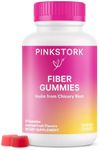 Pink Stork Prenatal Fiber Gummies for Women - 3g Prebiotic Inulin from Chicory Root - Natural Pregnancy & Postpartum Stool Softeners for Constipation & Digestive Health - 60 Vegan Fiber Chews