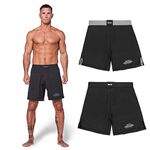 Jiu Jitsu BJJ Men’s MMA Fight Shorts, Black Jack UFC, BJJ, No Gi, Grappling, Jiu Jitsu Shorts, Gray, Large