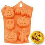 2 Pack Halloween Pumpkin Witch Ghost Silicone Baking Mould, FantasyDay Anniversary Tray-Wedding Festival Party Silicone Cake Mold for Muffins Brownie Cornbread Candy Chocolates Butter Soap Gummy Bread