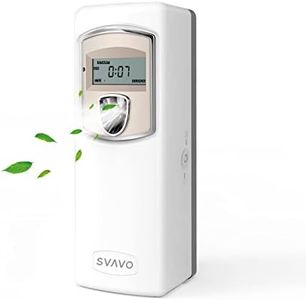 SVAVO Automatic LCD Fragrance Dispenser - Wall Mount/Free Standing ABS Auto Air Freshener Dispenser Programmable Aerosol Spray Perfume Dispenser for Bathroom, Hotel, Office, Commercial Place, White