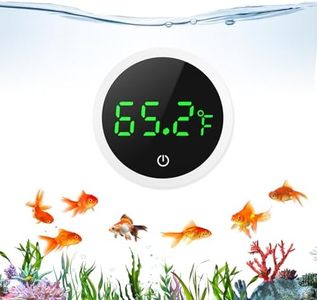 LOFICOPER Aquarium Thermometer, Digital Fish Tank Thermometer, Stick-on Reptile Thermometer with LED Touch Screen, Battery, for Fish, Aquatic Pets, Axolotl, Turtle, ℉