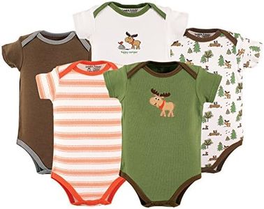 Luvable Friends baby girls Cotton Bodysuits Bodysuit, Moose, 9-12 Months US