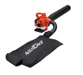 Neptune 3-in-1 Petrol Leaf Vacuum & Leaf Blower with Chopper & 50L Collection Bag, Petrol Blower with 2 Stroke Engine, Garden Blower with Adjustable Shoulder Strap