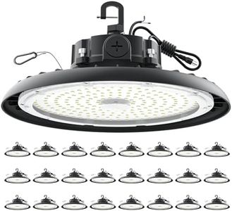 High Bay Lights LED UFO Light 240W LED Shop Lights 6000K IP65 Commercial Bay Lighting Fixture 43200 LM Super Bright, 5ft Cable Plug & Play for Warehouse Factory Garage Workshop Barn 24 Pack