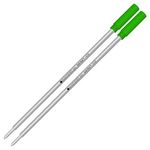 Monteverde Medium Ballpoint Soft Roll Refill for Cross Pens - Green (Pack of 2)