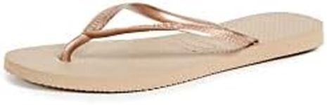 Havaianas Women's Slim Rose Gold Rubber Sandal - 7M