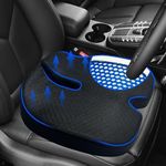 TOYALI Upgrades Memory Foam Car Seat Cushion for Driving- X Large Honeycomb Gel Enhanced Breathability & Support Orthopedic Coccyx,Tailbone,Sciatica & Back Pain Relief-Office Chairs,Wheelchair