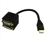 MyCableMart 6inch HDMI Male to 2 DV
