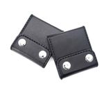 Qancekoo 2pcs Universal Seat Belt Adjuster Covers Comfort PU Leather Shoulder Neck Strap Positioner Belt Strap Safety Locking Clips for All Kind of Vehicles Cars Trucks for Adults - Black