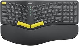 Nulea Wireless Ergonomic Keyboard, Split Keyboard with Wrist Rest, USB-C Charging, 7-Color Backlight, Natural Typing, Bluetooth and USB Connectivity, Compatible with Windows/Mac