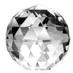 True-Ally 50mm (2") Prism Cut Crystal Glass Ball Paperweight – High Precision, Clear Transparent, Flawless Design for Home & Office Decor, Perfect Gift Idea – 150g