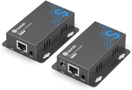 Steetek HDMI Extender 230FT/70M, 4k@30Hz Transmits Full HD uncompressed Signals Over Single Ethernet Cable ，Transmitterand Receiver Compatible EDID + POC functionality