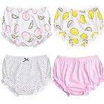 Diaper Covers for Girl Cute Newborn Toddler Baby Girls Boy Kids Cotton Bloomer Basic Shorts Washable Reusable Diaper Cover 4 Pack (Color B 100cm (2-3Y))