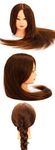 Ias Synthetic 38 Inch Long Hair Hairdressers Training Head Dummy - Brown