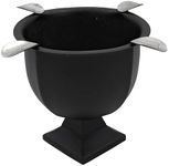 Stinky Cigar Box Pressed Ashtray, Cast Iron Black - Windproof Design with 4 Stirrups, Deep Bowl for Indoor & Outdoor Use, Heat Resistant & Easy to Clean - Ideal Smoking Accessory for Cigar Enthusiast