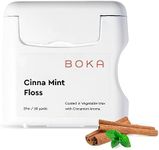 Boka Cinna Mint Woven Dental Floss, Made from Natural Vegetable Wax, Teflon-Free and Petroleum-Free, 30 Yards of Waxed Floss (Pack of 1)