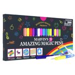 Marvin's Magic - Original x 25 Amazing Magic Marker Pens - Colour Changing Magic Pen Art - Create 3D Lettering or Write Secret Messages - Includes 25 Magic Marker Pens