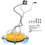 Tool Daily 20" Pressure Washer Surface Cleaner Dual Handle,Power Washer Surface Cleaner Attachment with 4 Wheels, Pressure Washer Accessory for Driveway Sidewalk Curb Deck Patio Cleaning, 4500PSI