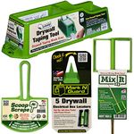 Drywall Tools Kit w/Drywall Tape Dispenser, Drywall Outlet Marker, Mixer & 5 Gallon Bucket Scoop - (4) Drywall Finishing Tools - Premium Home Improvement Hand Tools by Buddy Tools - Made in USA