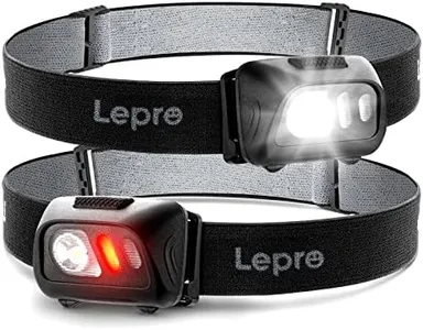 Lepro LED Headlamp Flashlights, Super Bright 1500Lux Head Lamp 2 Pack with 6 Lighting Modes, IPX4 Waterproof Headlamp for Camping Hiking Backpacking Emergency, Adjustable Headband Suit for Adults Kids