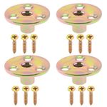 ECSiNG 4 Sets Metric M8 Furniture Leg Hardware Kits 3 Holes Furniture Legs Mounting Plates T Shaped 3 Holes Nut for Sofa Cabinet Chair Couch Seats