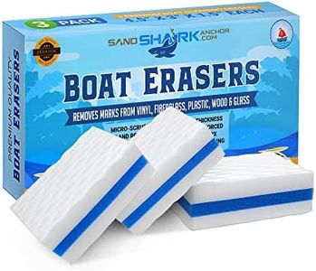 SandShark Premium Boat Scuff Erasers | Magic Eraser Sponge, Boating Accessories Gifts for Cleaning Must Have Pontoon Boat Accessories, Cleaner Gadgets For Men or women, Hull Cleaner Vinyl Seat Cleaner