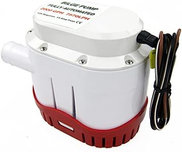 WAVEFLO 2000GPH Automatic Bilge Pump Boat Bilge Pump 12V Submersible Electric Water Pump with Built in Float Switch