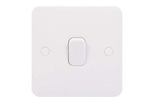 Schneider Electric Lisse White Moulded - Single Rocker 2 Way Light Switch, 10AX, GGBL1012S, White