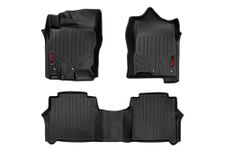 Rough Country M-81712 - Heavy Duty Floor Mats - Front & Rear Combo Crew Cab (fits) 2017-2019 Nissan Titan