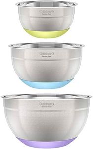 Cuisinart 3-Piece Stainless Steel Mixing Bowls with Nonslip Base, 1.5qt, 3qt & 5qt