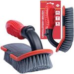 GADLANE Carpet Cleaning Brush - Stiff Bristle Car Carpet Brush with Ergonomic Handle - Floor Scrubbing Brush for Upholstery, Car/Household Interior - Non-Scratch Upholstery Brush Dirt & Grime Removal