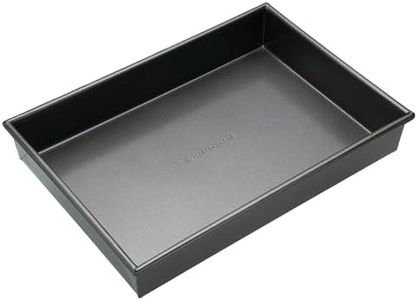 MasterClass 35 x 24 cm Baking/Roasting Tray with PFOA Non Stick, Robust 1 mm Carbon Steel Deep Rectangular Traybake Tin, Grey