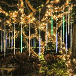 BlueFire 20 inch 10 Tubes 540 LED Meteor Shower Rain Lights, Falling Rain Drop Christmas Light, Waterproof Cascading Lights for Holiday Party Wedding Christmas Tree Decoration (Multicolor)