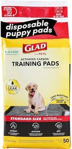 Glad for Pets Black Charcoal Puppy Pads | Puppy Potty Training Pads That Absorb & NEUTRALIZE Urine Instantly | New & Improved Quality, 50 Count