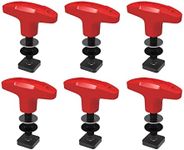 GPCA - GP Anchor Quick-Release Tie Down Anchor/T-Handle Bolts Set with screw nuts for Fast Jeep Top Removal Lift, Easy-to-Install Truck Tie Downs, Jeep Wrangler Accessories 4xe, J and YJ, Red, 6 Packs