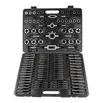 HFS(R) Tap and Die Set Standard Tap Handle Tap Set Internal and External Threaded Tool Set with Storage Case (110PCS)