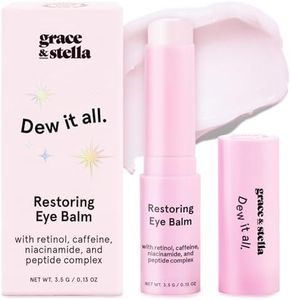 grace & stella Under Eye Balm Stick - Under Eye Brightener - Retinol & Caffeine Eye Cream for Anti-aging, Dark Circles, Puffiness, Wrinkles - Niacinamide & Peptides - Vegan Skincare (0.13 oz/3.5 g)