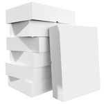 12 Packs Extra Large Gift Box with Lids for Presents, 17x11x4 Inch White Clothing Boxes for Wrapping Gifts, Robes, Shirts, Sweater Cardboard Boxes Bulk for Christmas, Birthday - Cajas Para Regalos